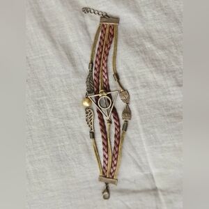 Brown and Bronze Deathly Hallows Bracelet | Harry Potter Charm Bracelet